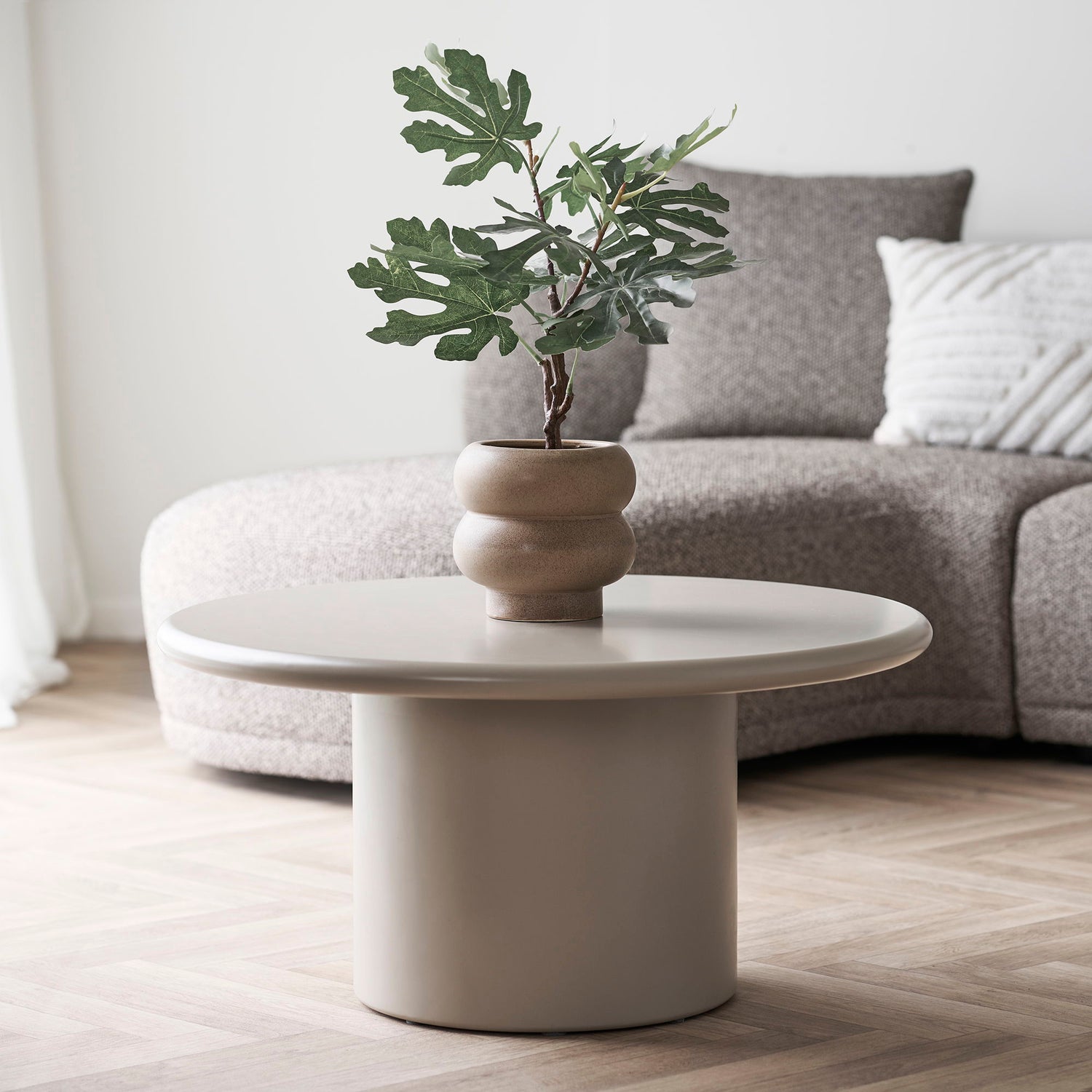 Urtepotte - Urtepotte, keramik, brun ø19x17,5 cm