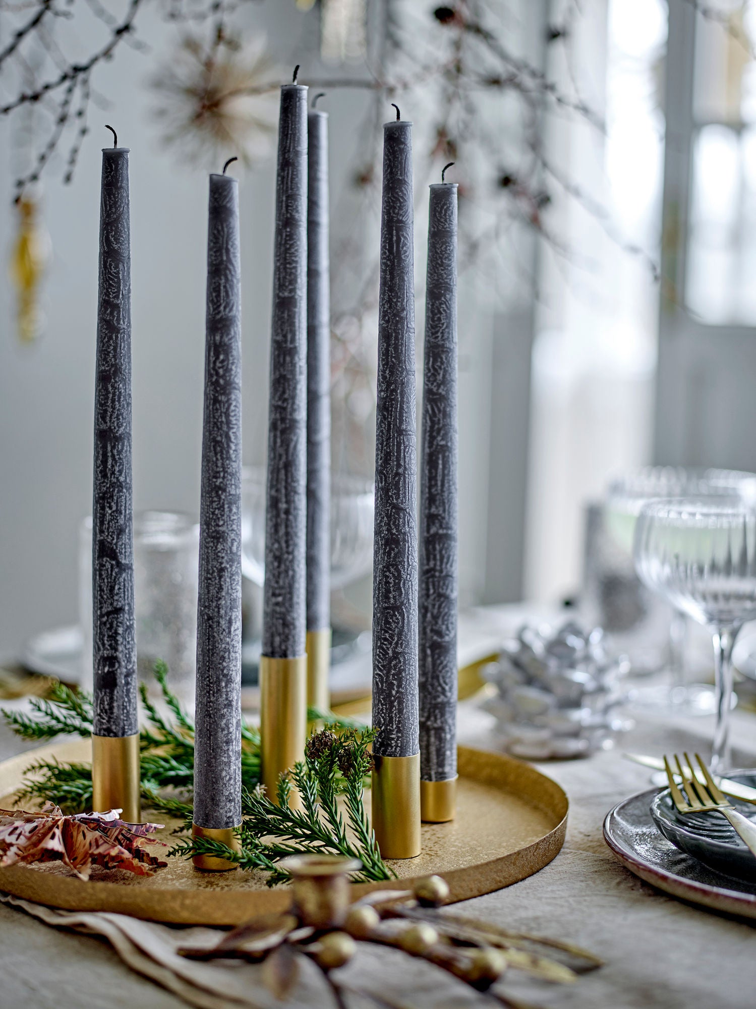 Bloomingville Maxime Lysestage, Guld, Metal