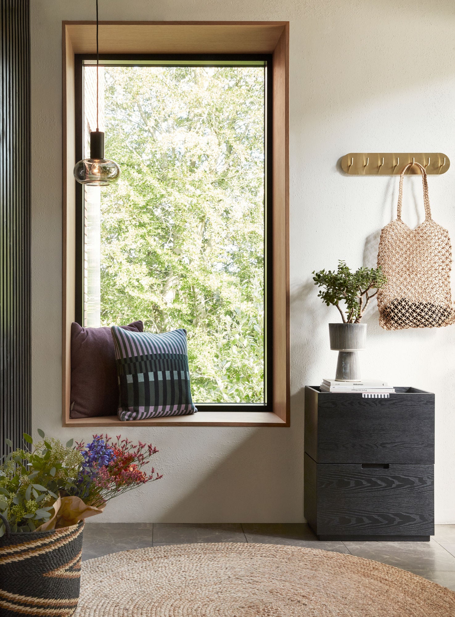 Form Knagerække Messingfarve - 50x4xh10cm