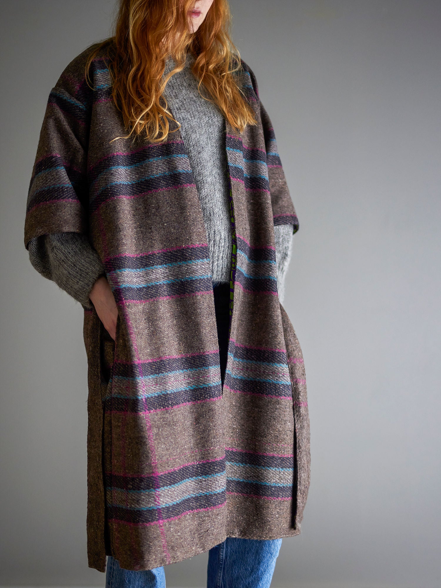 Creative Collection Rieti Kimono, Grå, Upcycled