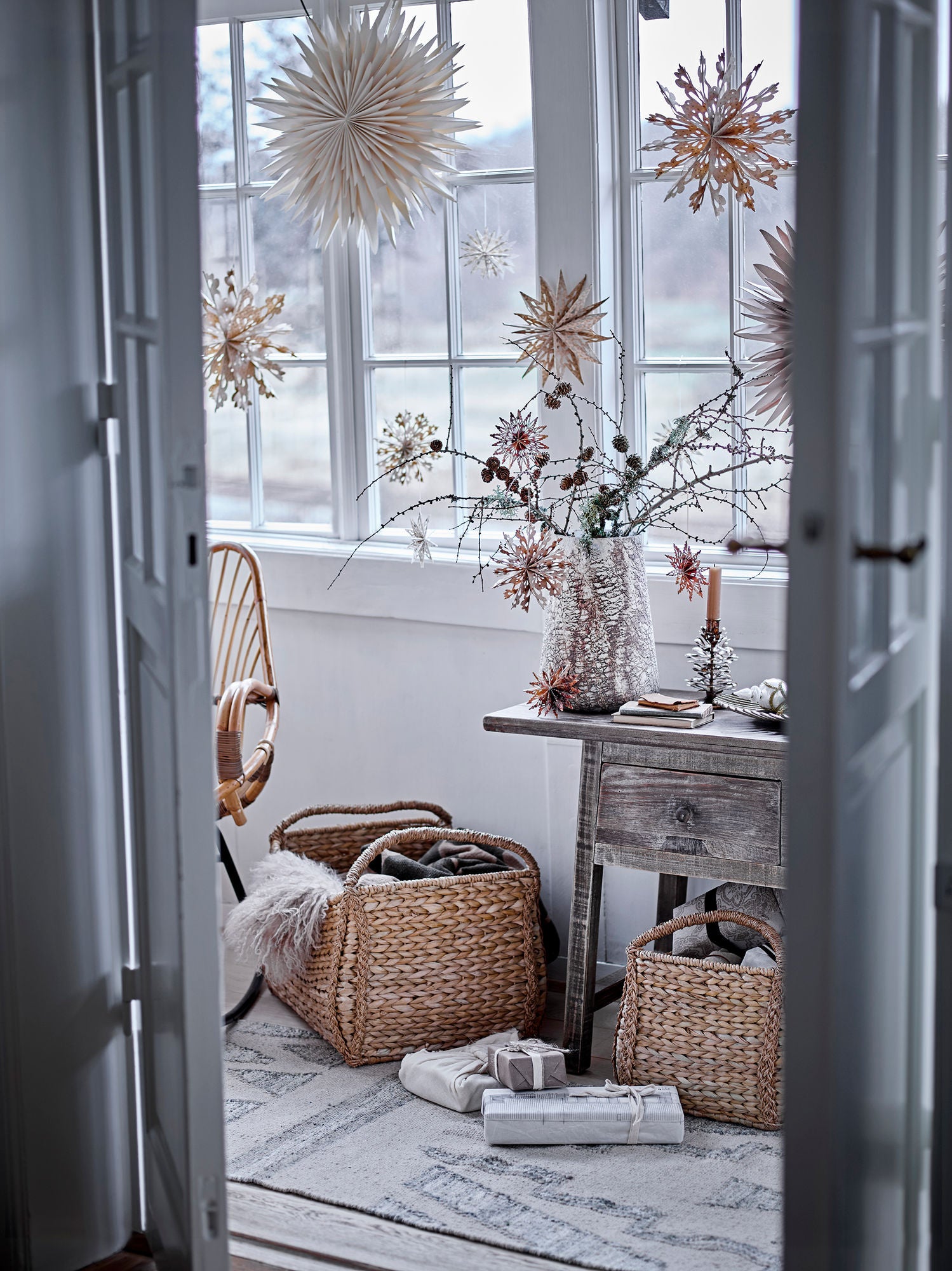 Bloomingville Elijas Stjerne m/lys, Brun, FSC® Mix, Papir