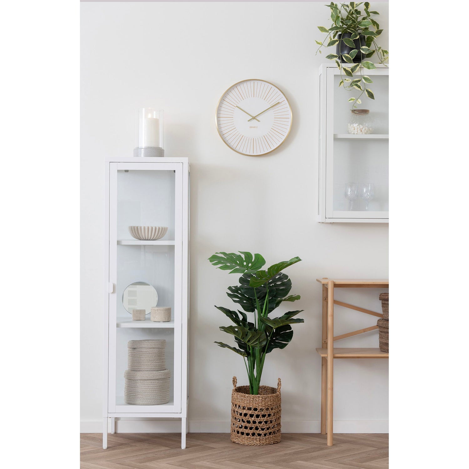 Hurricane lysestage, keramik/glas, grå<br>16x25,5 cm