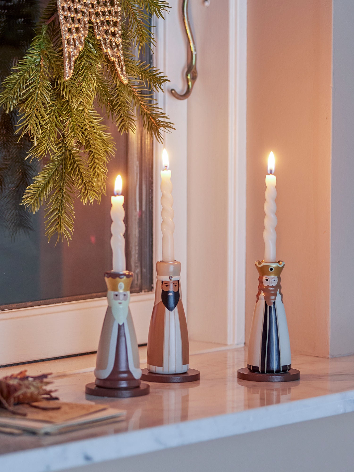 Bloomingville Betiel Lysestage, Natur, FSC®100%, Bøg