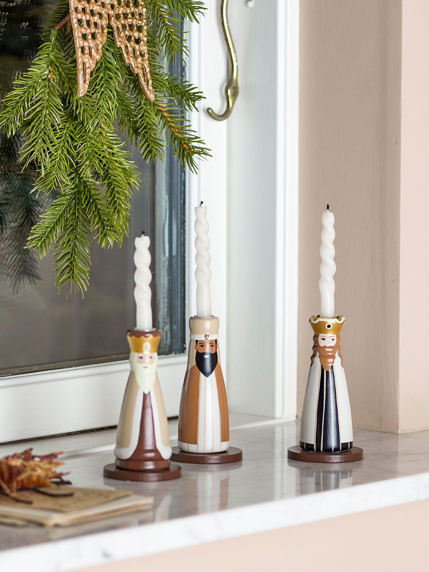 Bloomingville Betiel Lysestage, Natur, FSC®100%, Bøg