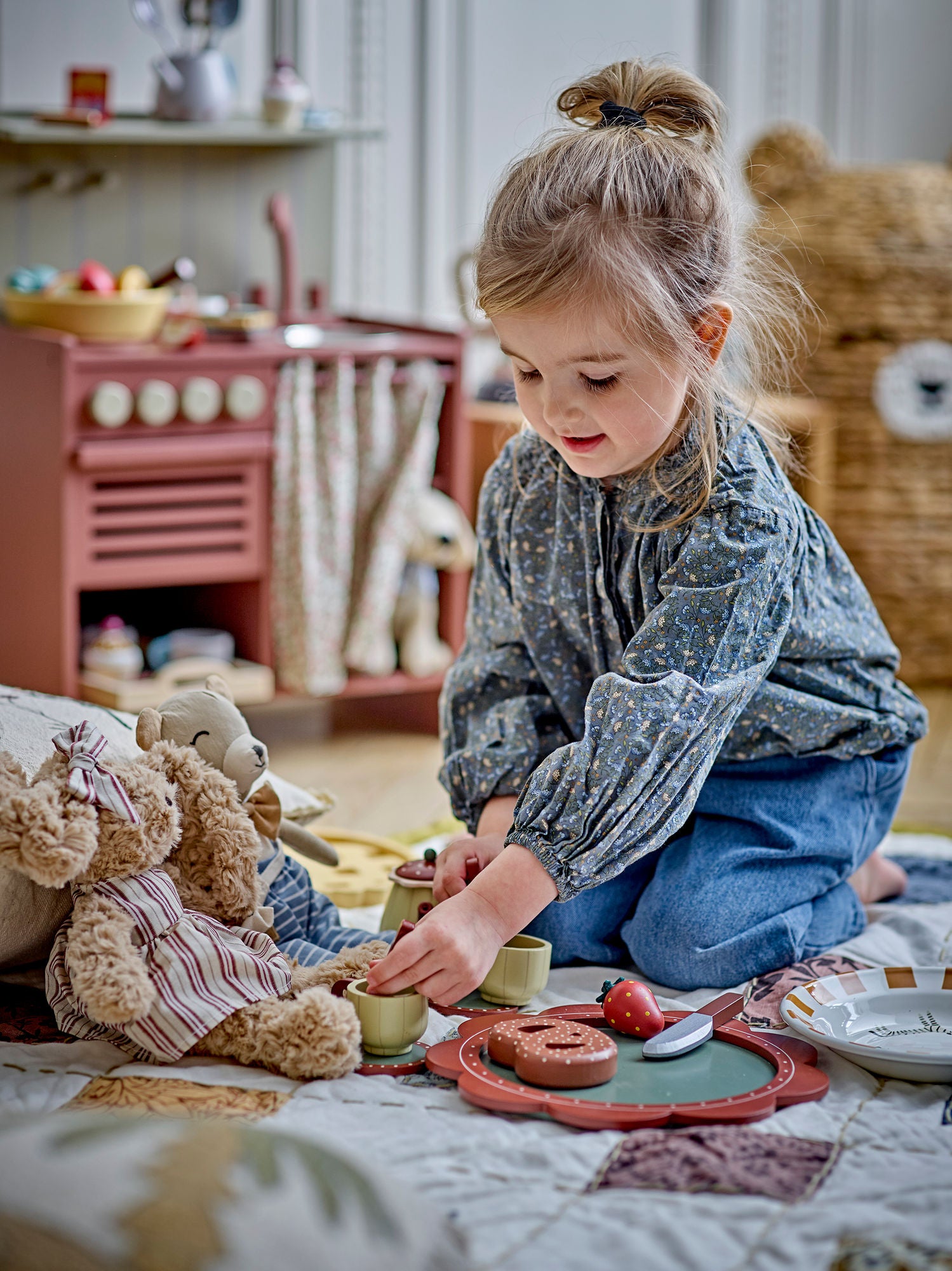 Bloomingville MINI Bette Legetøj, Køkkensæt, Brun, FSC®100%, MDF