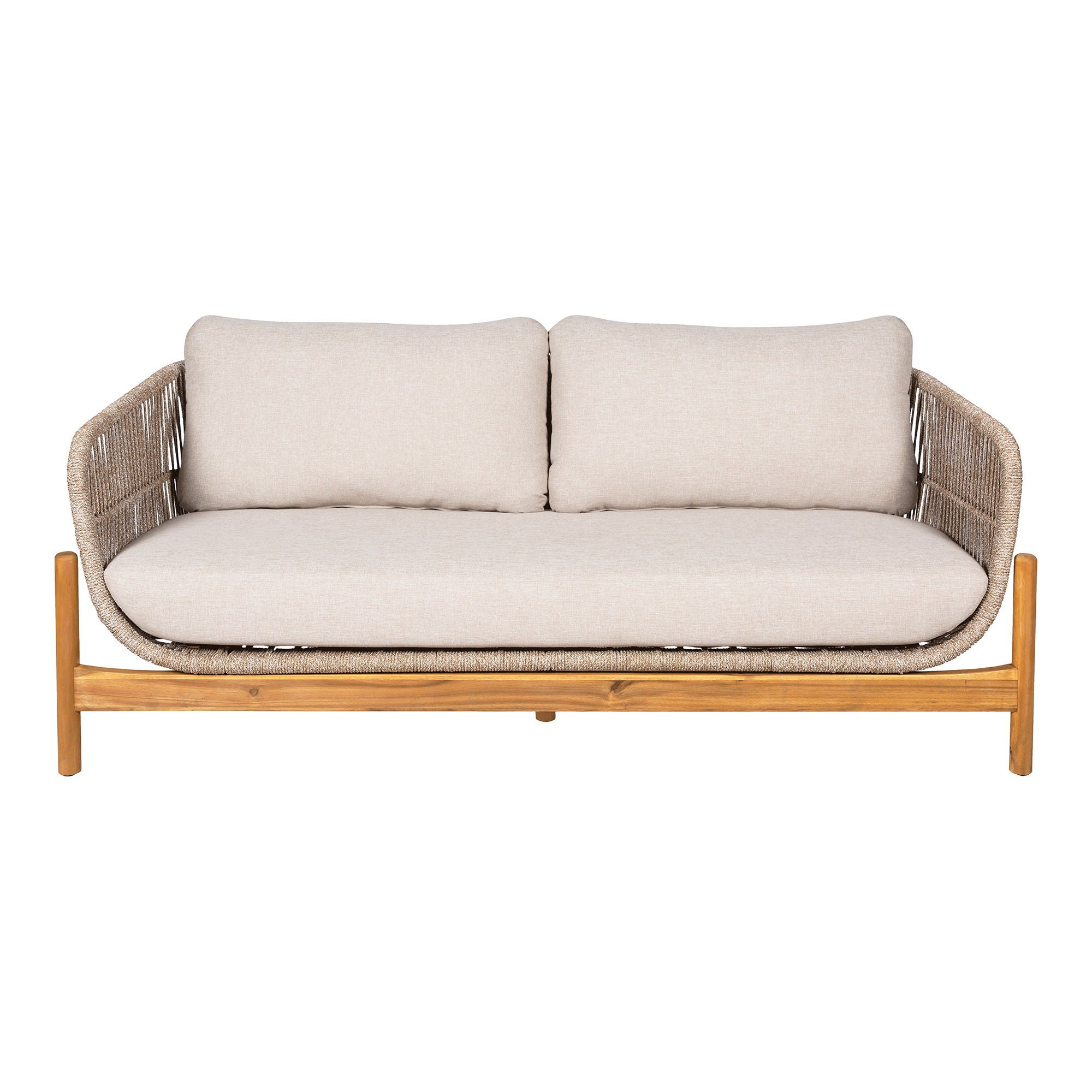 Loungesofa, acacie, beige, inkl. hynde