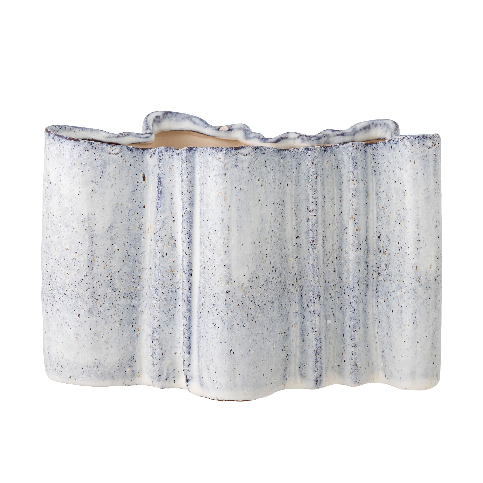 Bloomingville Lindae Vase, Blå, Stentøj