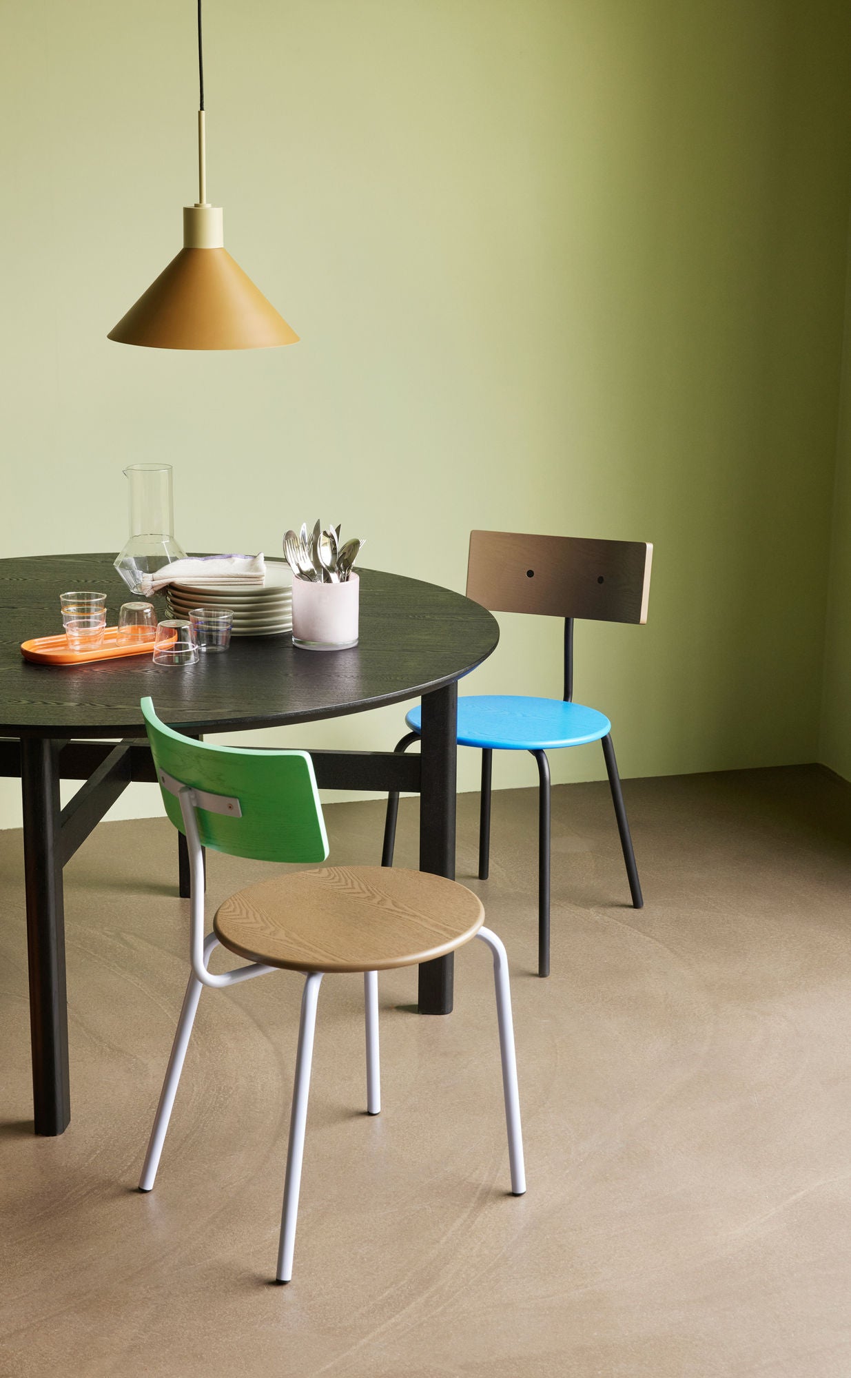 Crayon Pendel Ravfarve - ø35xh38cm