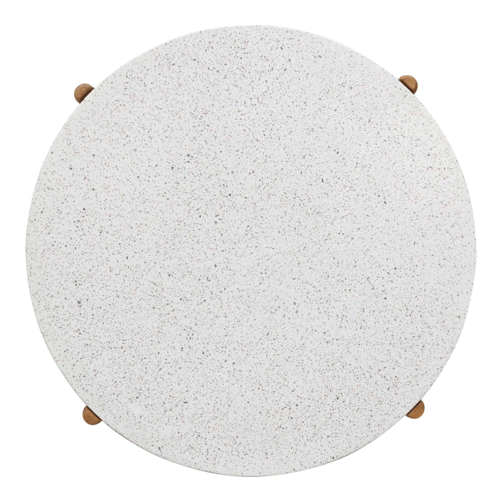 Sofabord, acacie/terazzo, natur<br>ø84,5x38,5 cm