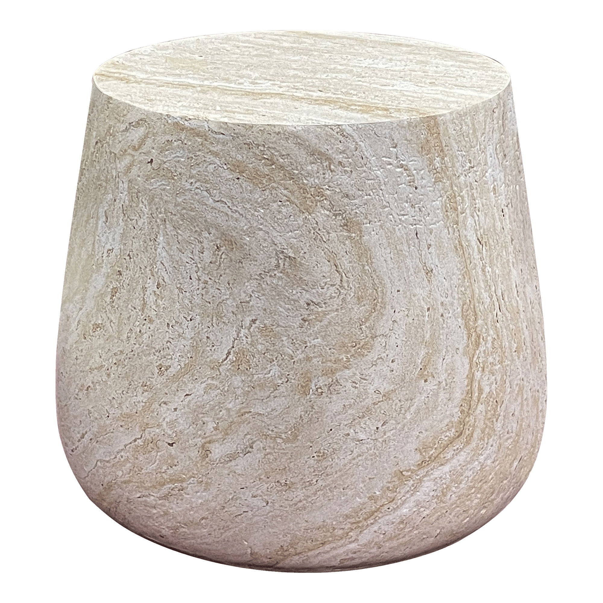 Sidebord, fiberclay, natur<br>ø47,5x41 cm