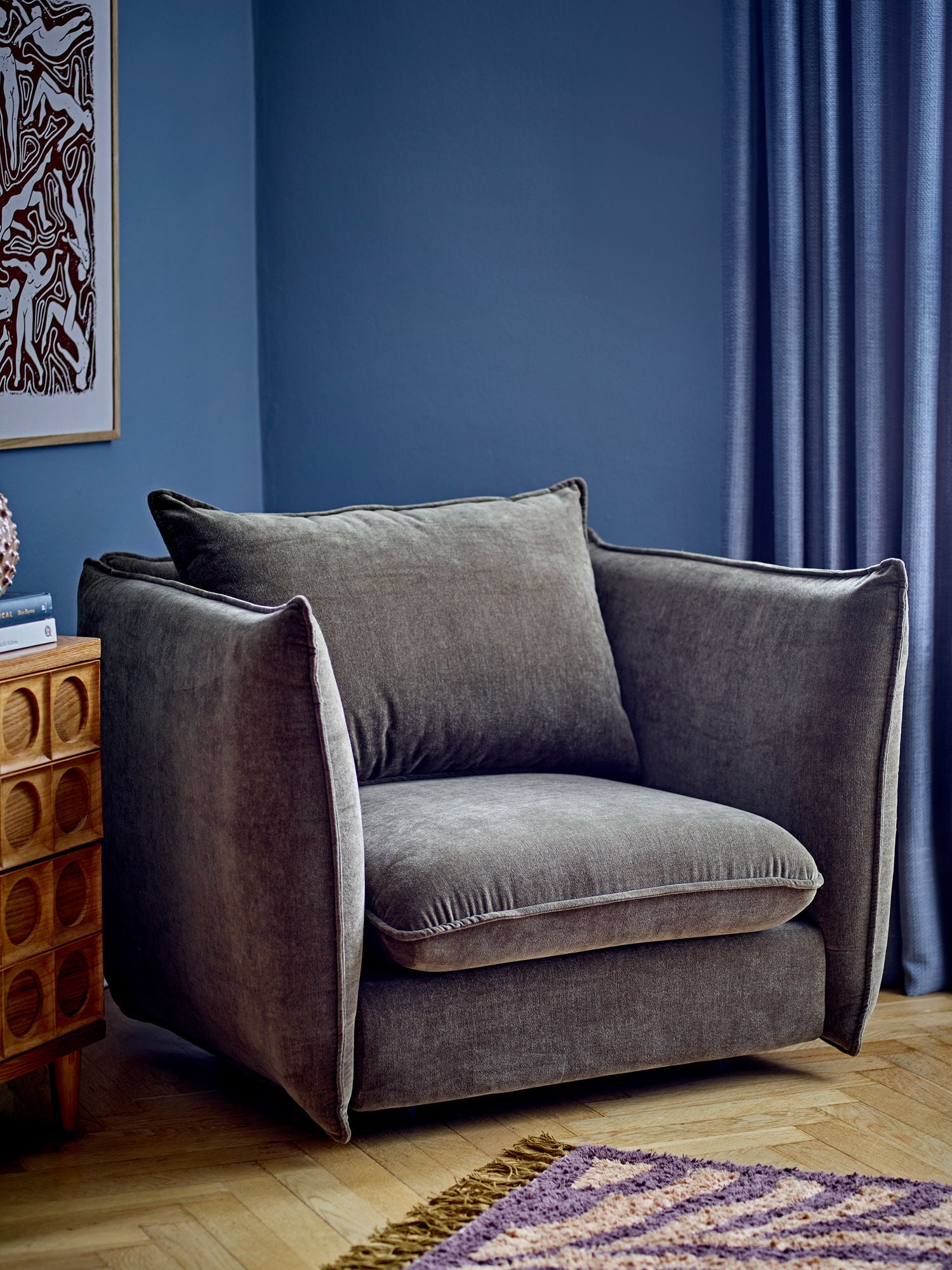 Bloomingville Austin Loungestol, Grøn, Genanvendt Polyester