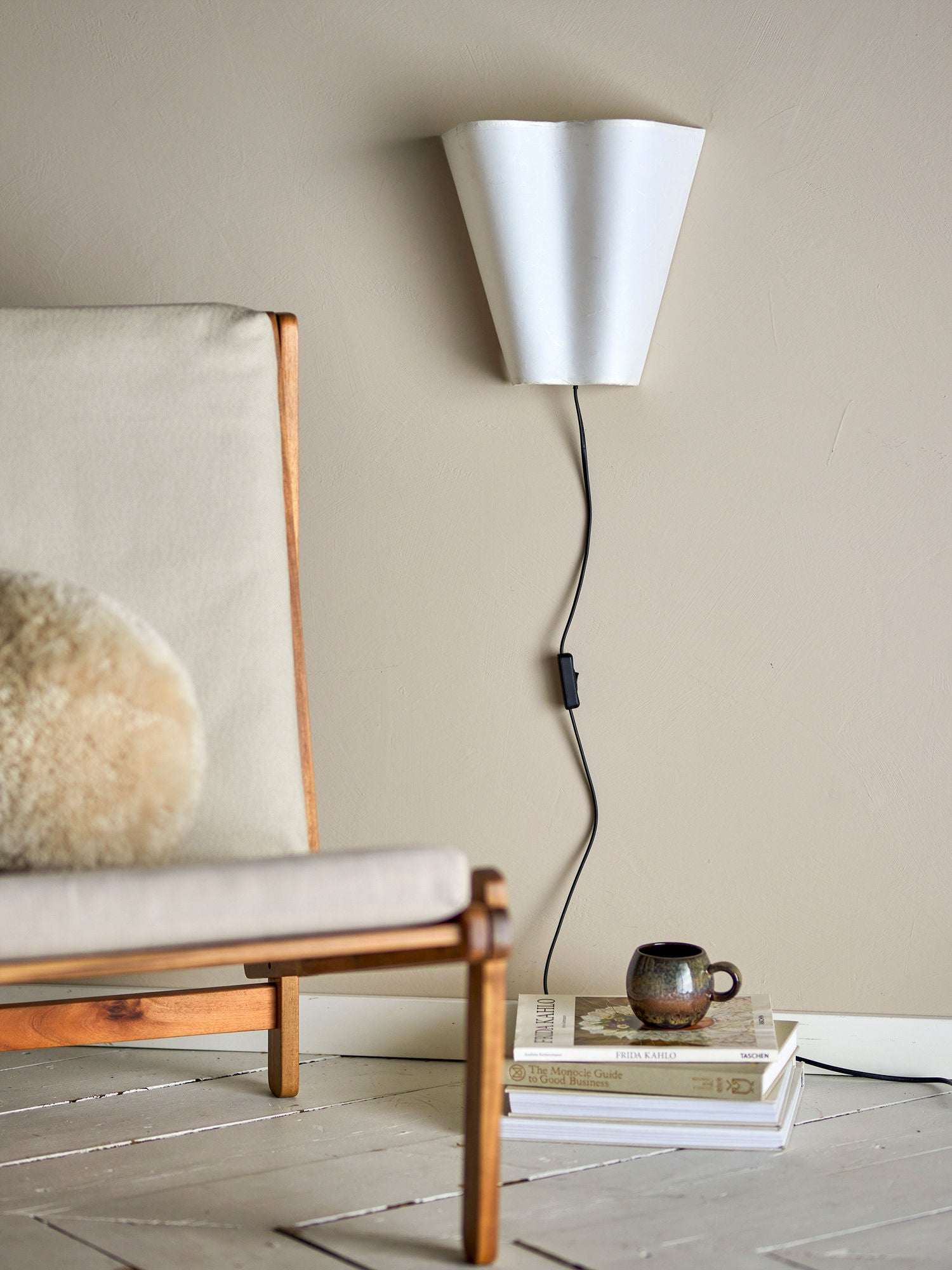 Bloomingville Janese Væglampe, Hvid, Papir