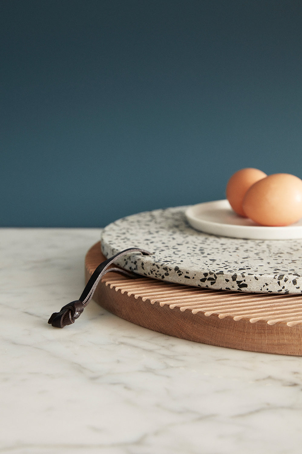 Monarch Skærebrætter Rund Natur (sæt af 2) - ø33xh2, ø40xh2cm