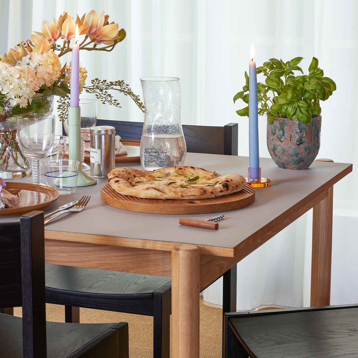 Monarch Skærebrætter Rund Natur (sæt af 2) - ø33xh2, ø40xh2cm