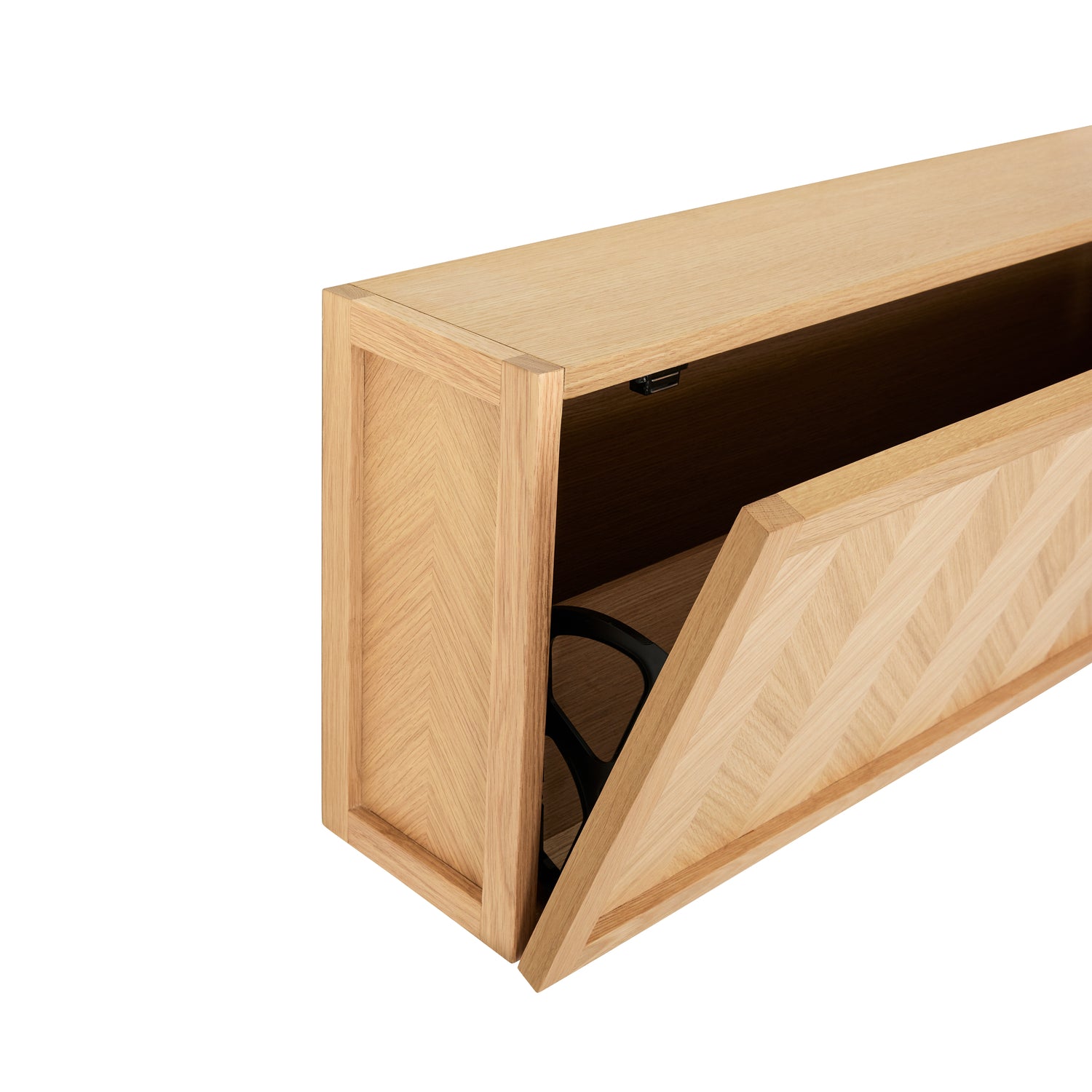 Herringbone Skoskab Large Natur - 100x25xh40cm