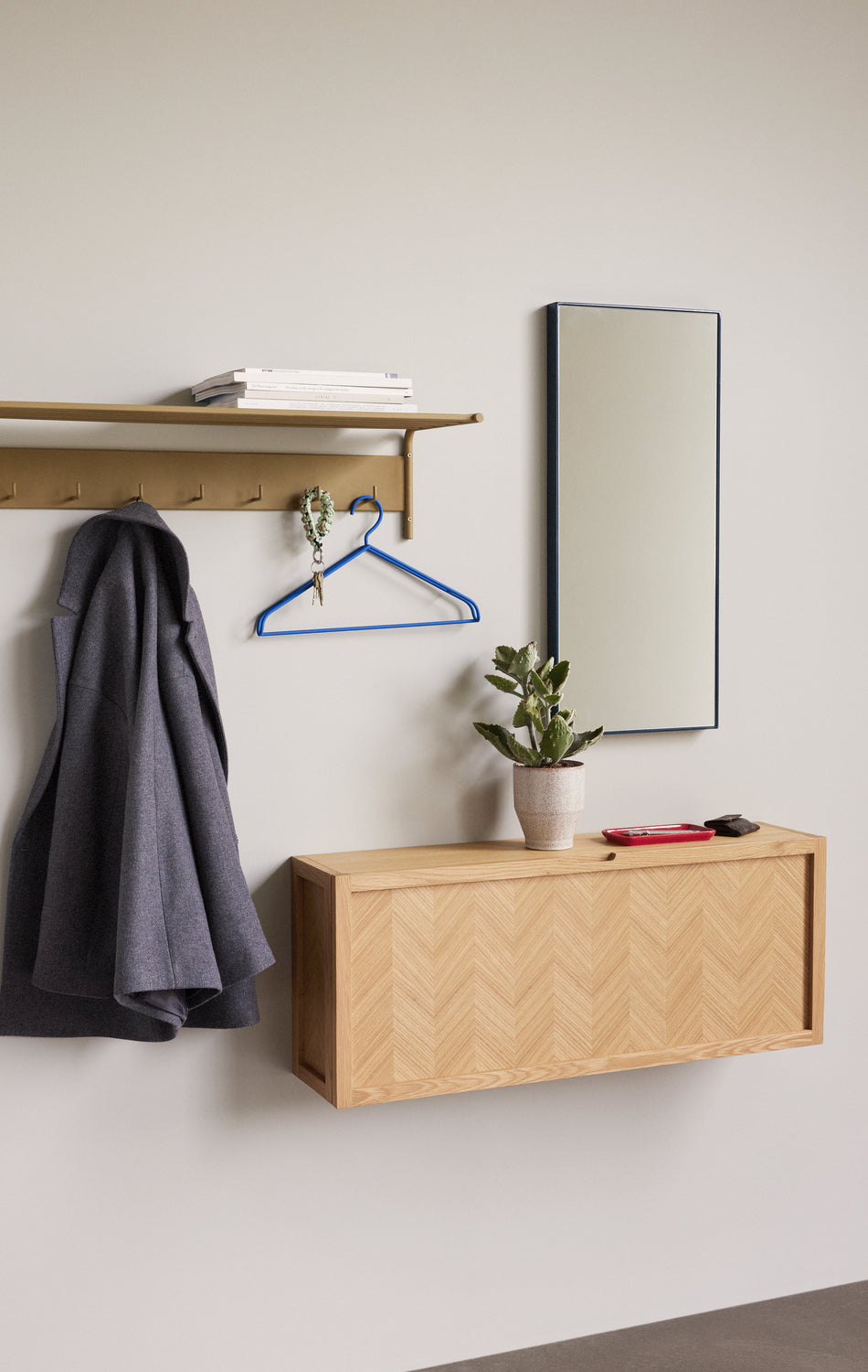Herringbone Skoskab Large Natur - 100x25xh40cm