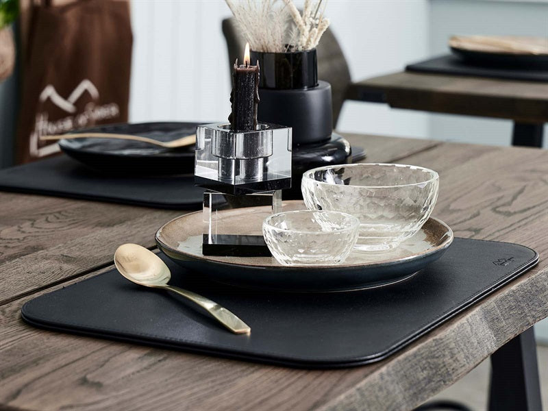 Dækkeserviet // Sort PU - HARD