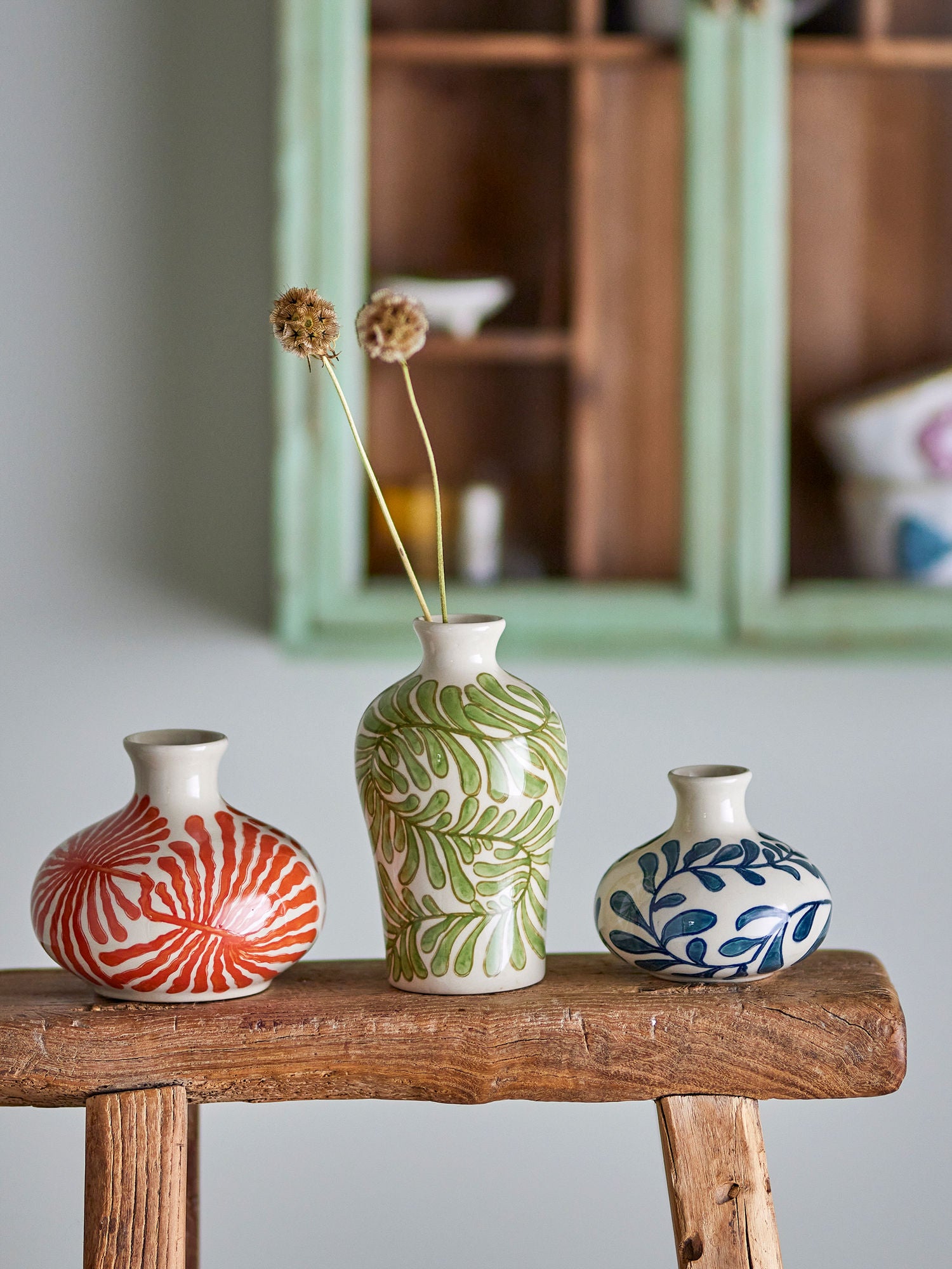Creative Collection Fauni Vase, Grøn, Stentøj