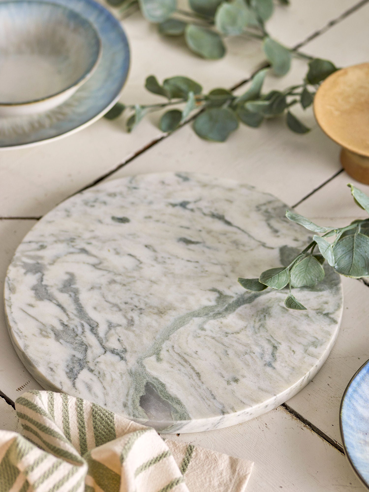 Bloomingville Kame Skærebræt, Grøn, Marmor