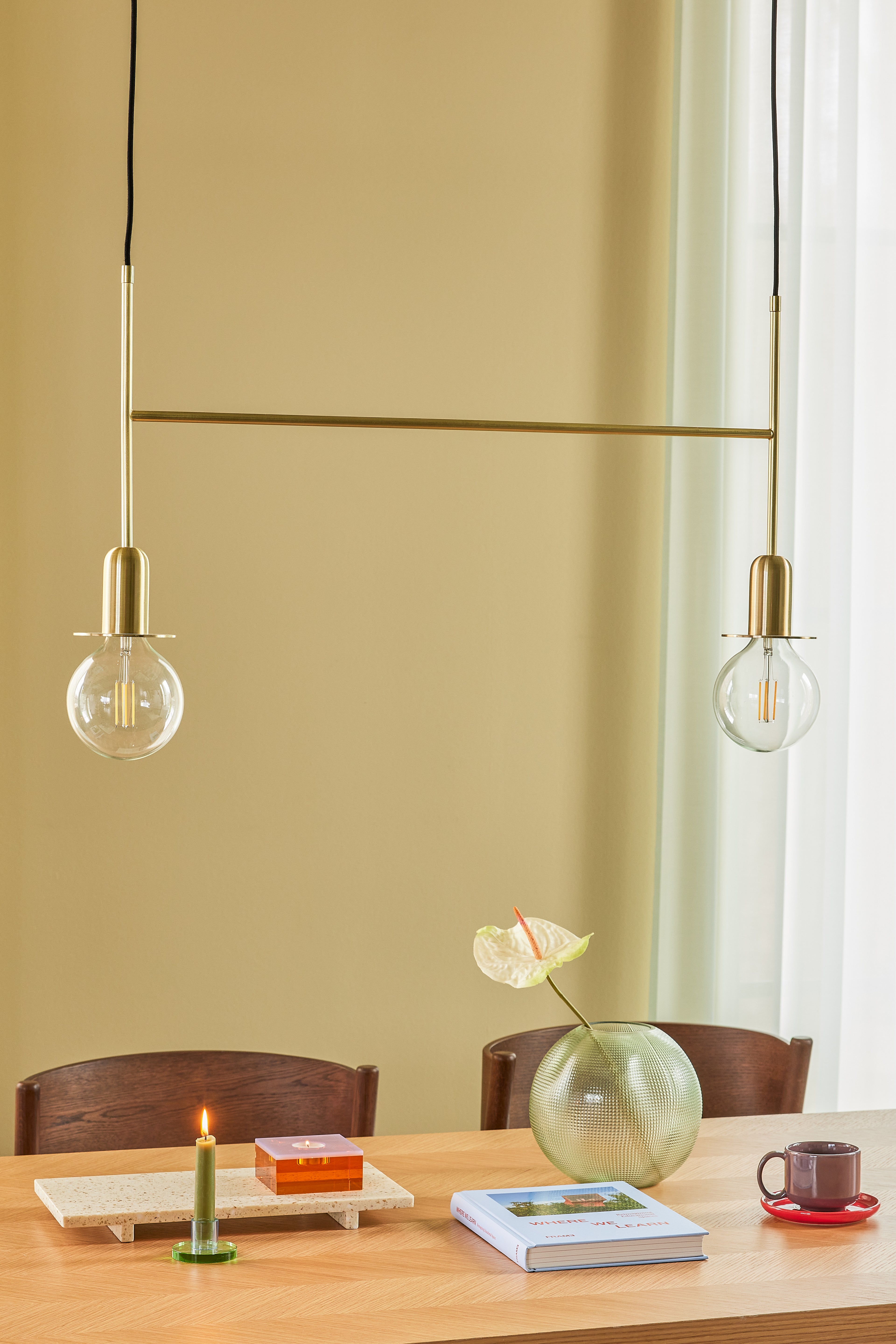 Twice Pendel Messingfarve - 86xh40cm, E27/40W