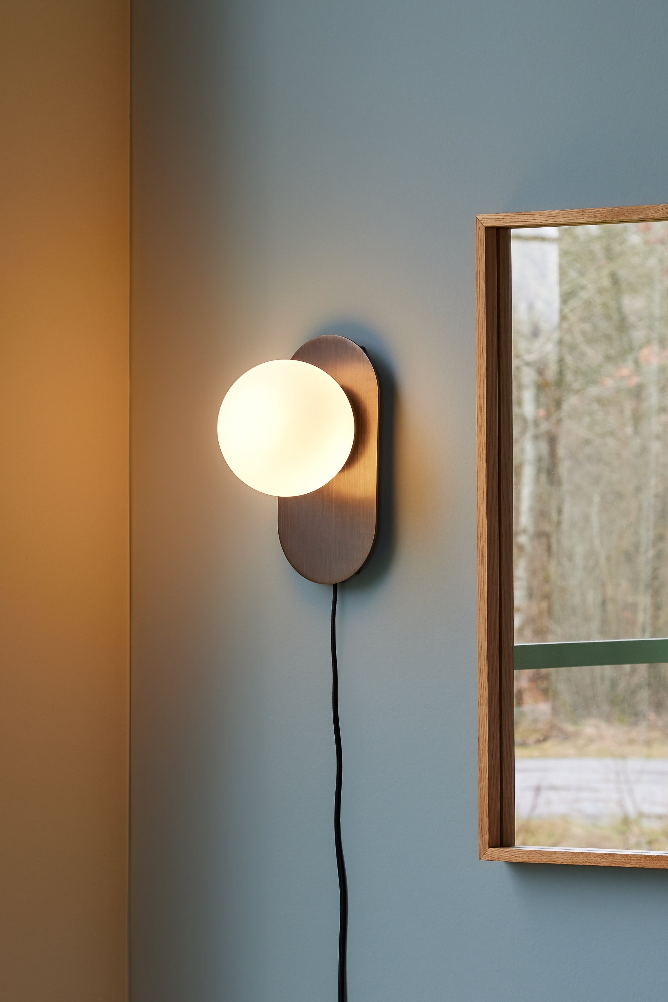 Moon Væglampe Bruneret Messing - 24x12xh16cm, G9