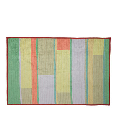 Hübsch Pavilion Plaid Block Coral/ Flerfarvet