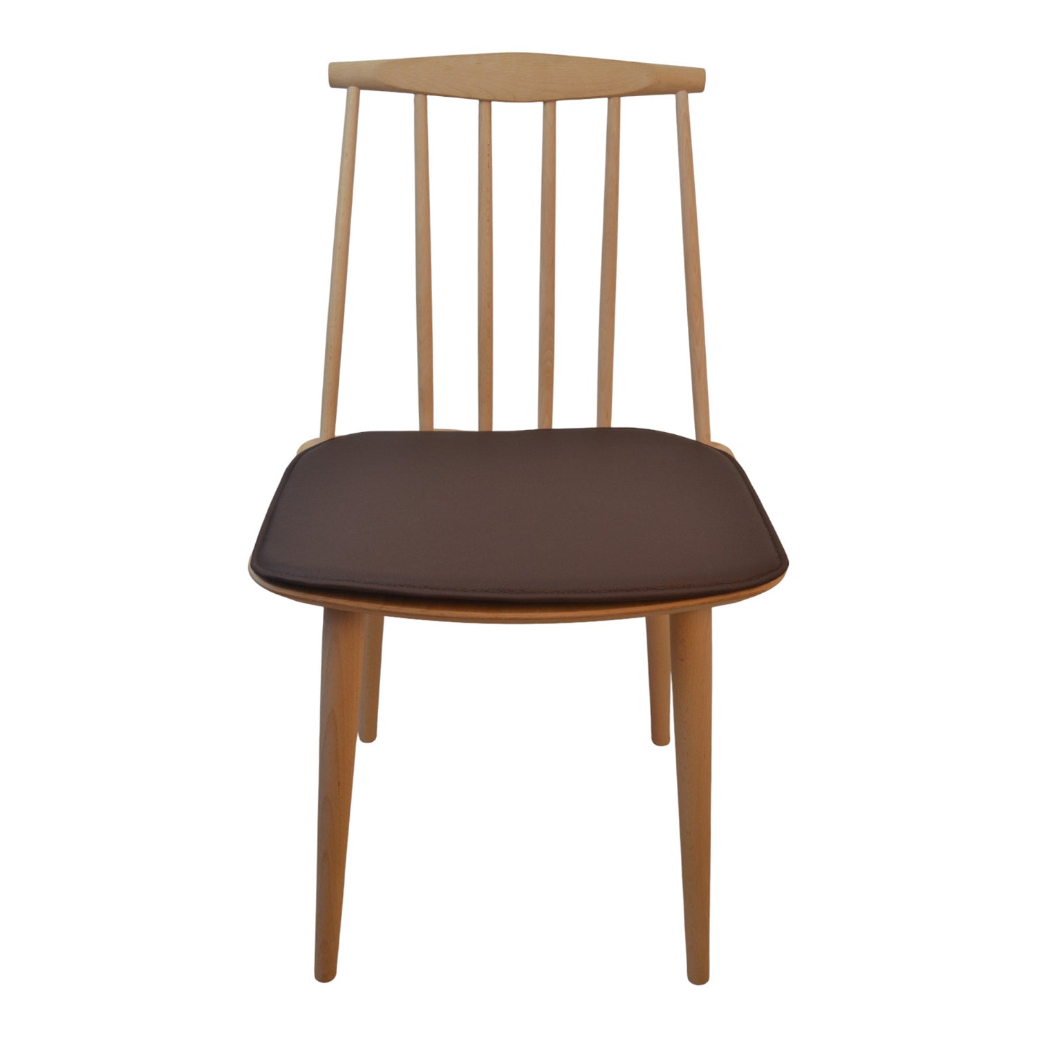 Luksus mørkebrun læderhynde til HAY J77 (FDB) stolen