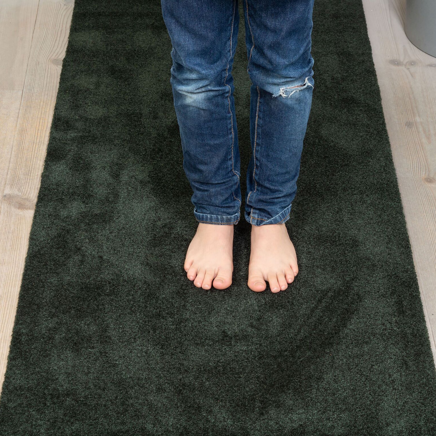 TÆPPE/MÅTTE 67 x 200 cm - UNI COLOR/DARK GREEN - Tica Copenhagen - DesignGaragen.dk