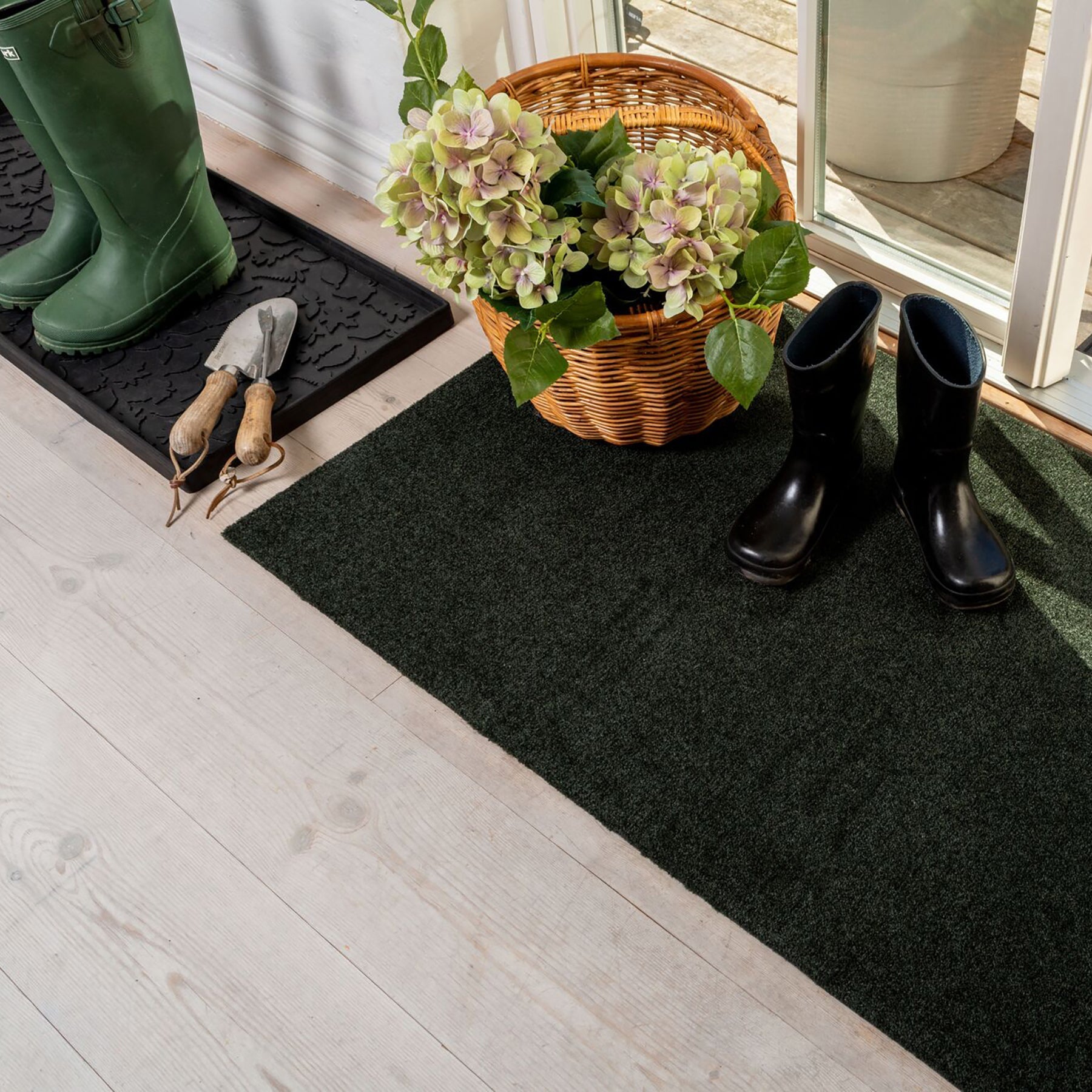 TÆPPE/MÅTTE 67 x 200 cm - UNI COLOR/DARK GREEN - Tica Copenhagen - DesignGaragen.dk