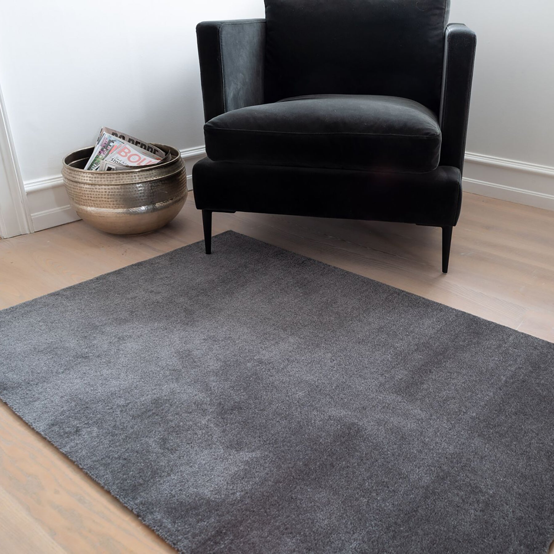 TÆPPE/MÅTTE 90 X 130 cm - UNI COLOR/GREY - Tica Copenhagen - DesignGaragen.dk