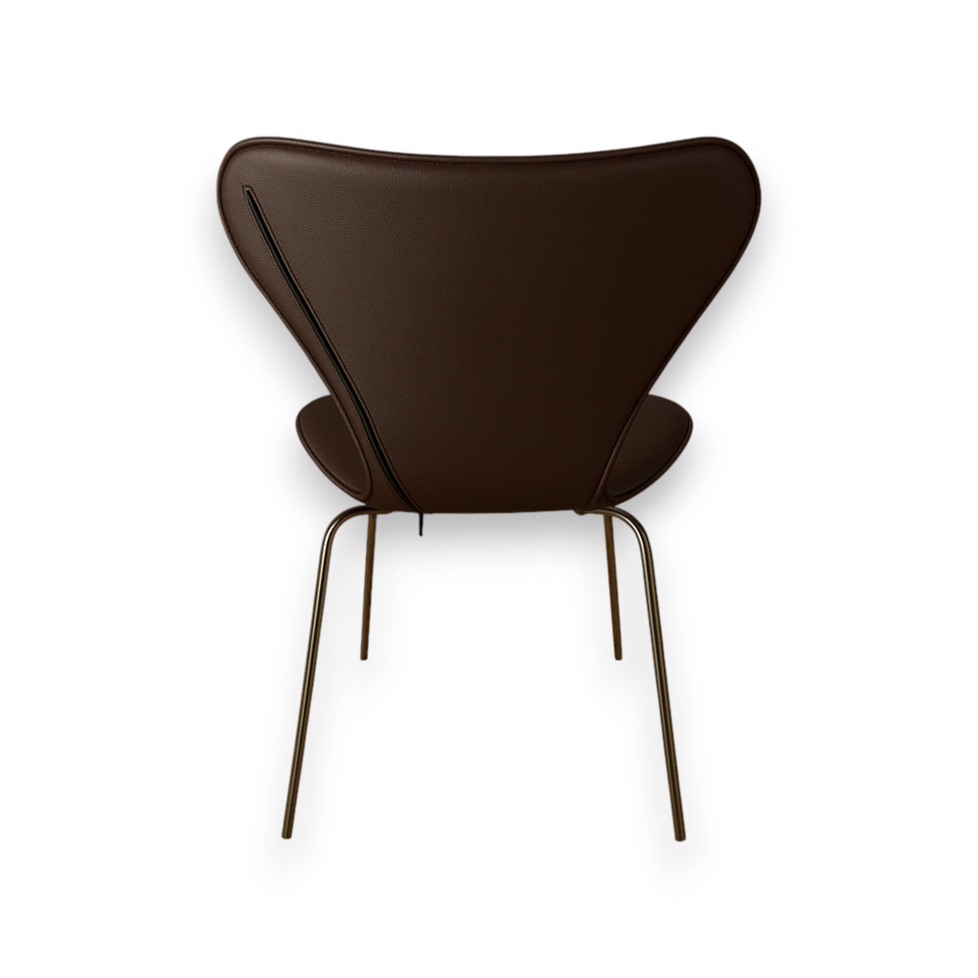 Helbetræk til Arne Jacobsen 3107 stol i mørkebrun læder