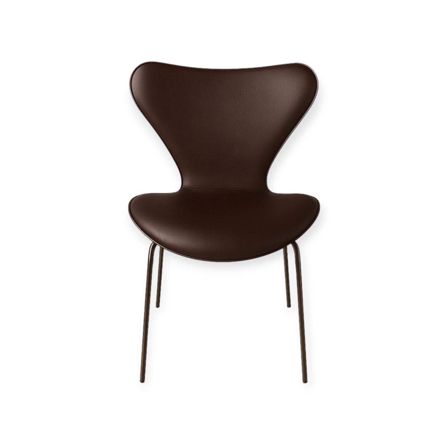 Helbetræk til Arne Jacobsen 3107 stol i mørkebrun læder