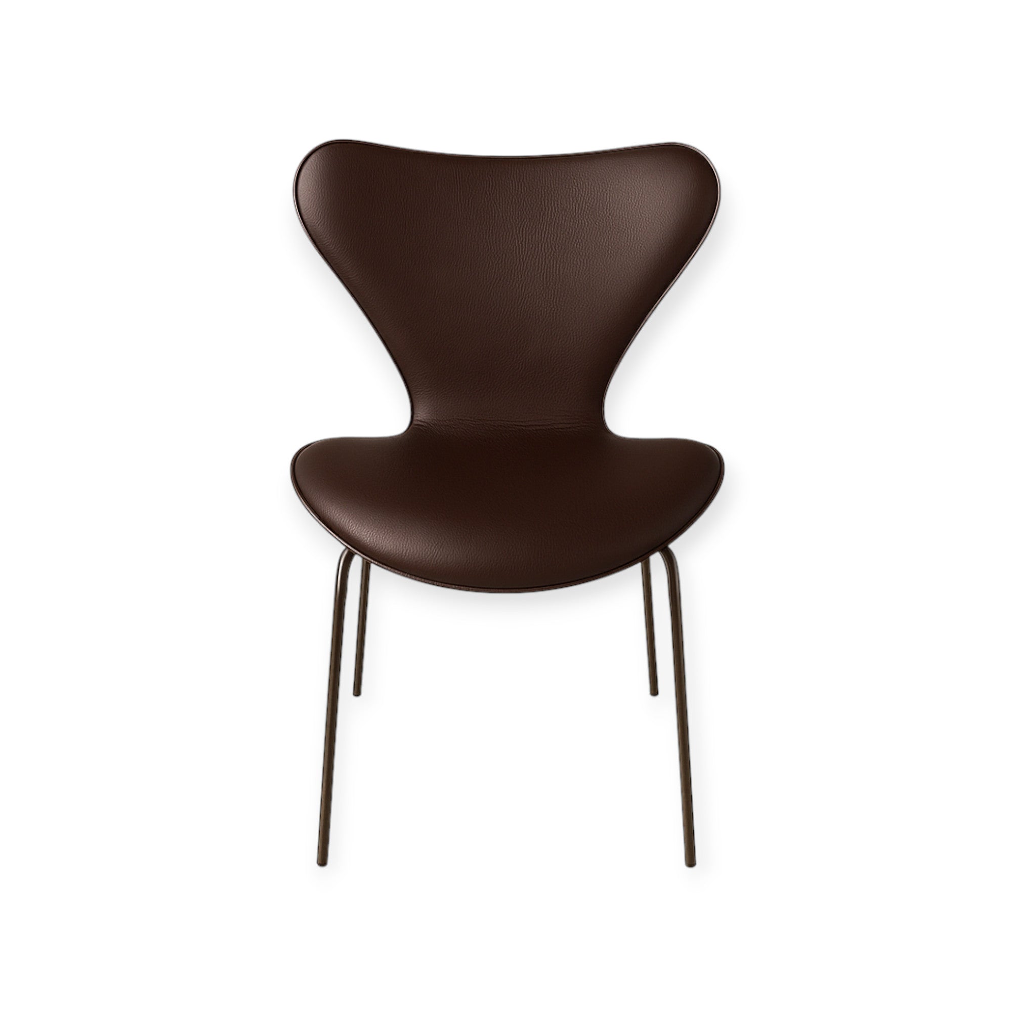 Helbetræk til Arne Jacobsen 3107 stol i mørkebrun læder