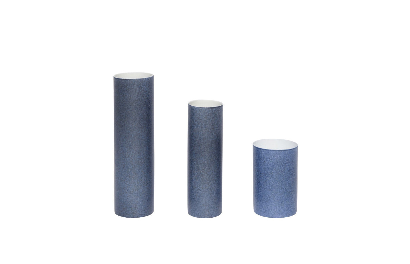 Vase, sæt af 3 stk blå