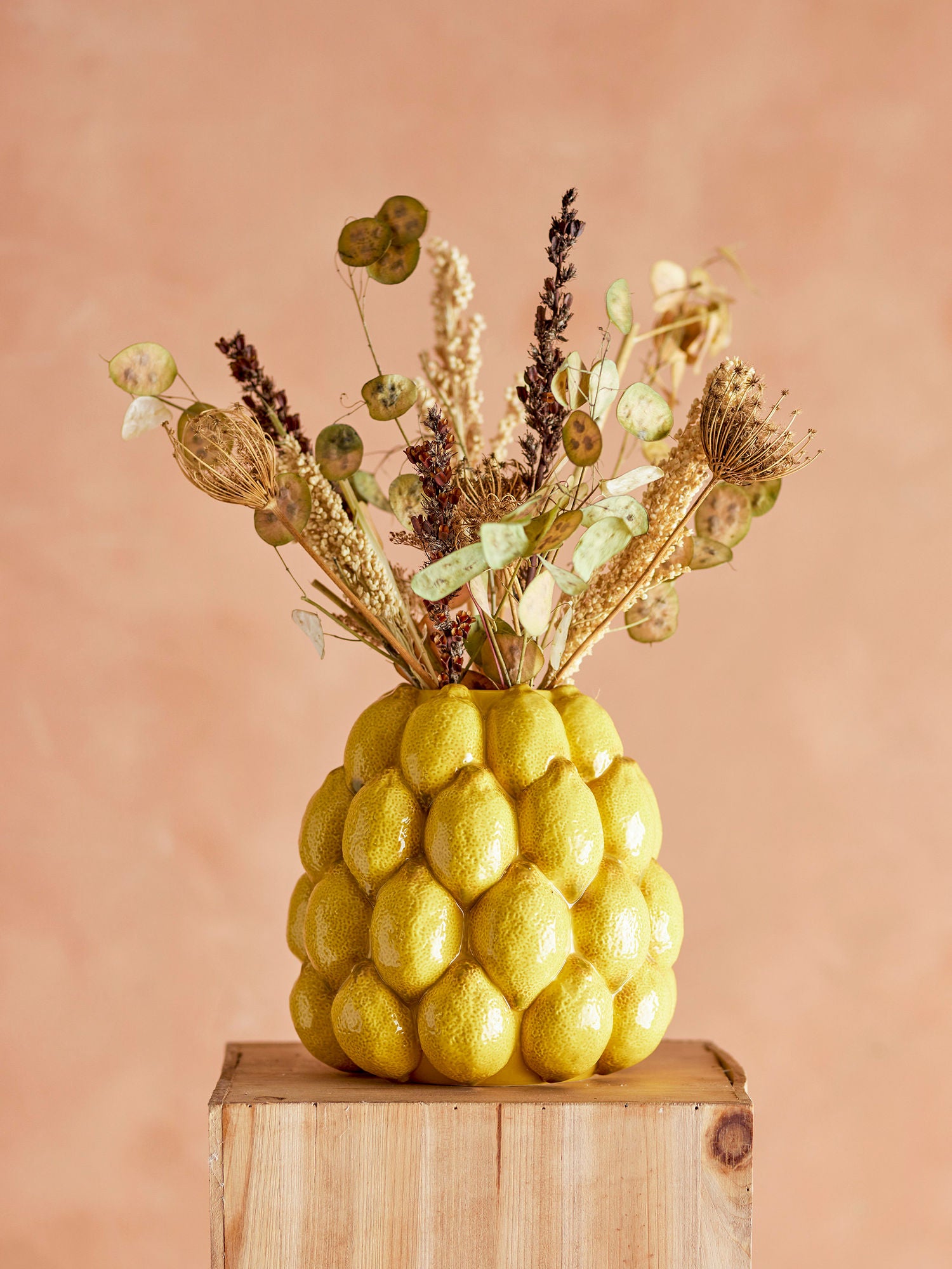 Creative Collection Limone Vase, Gul, Stentøj