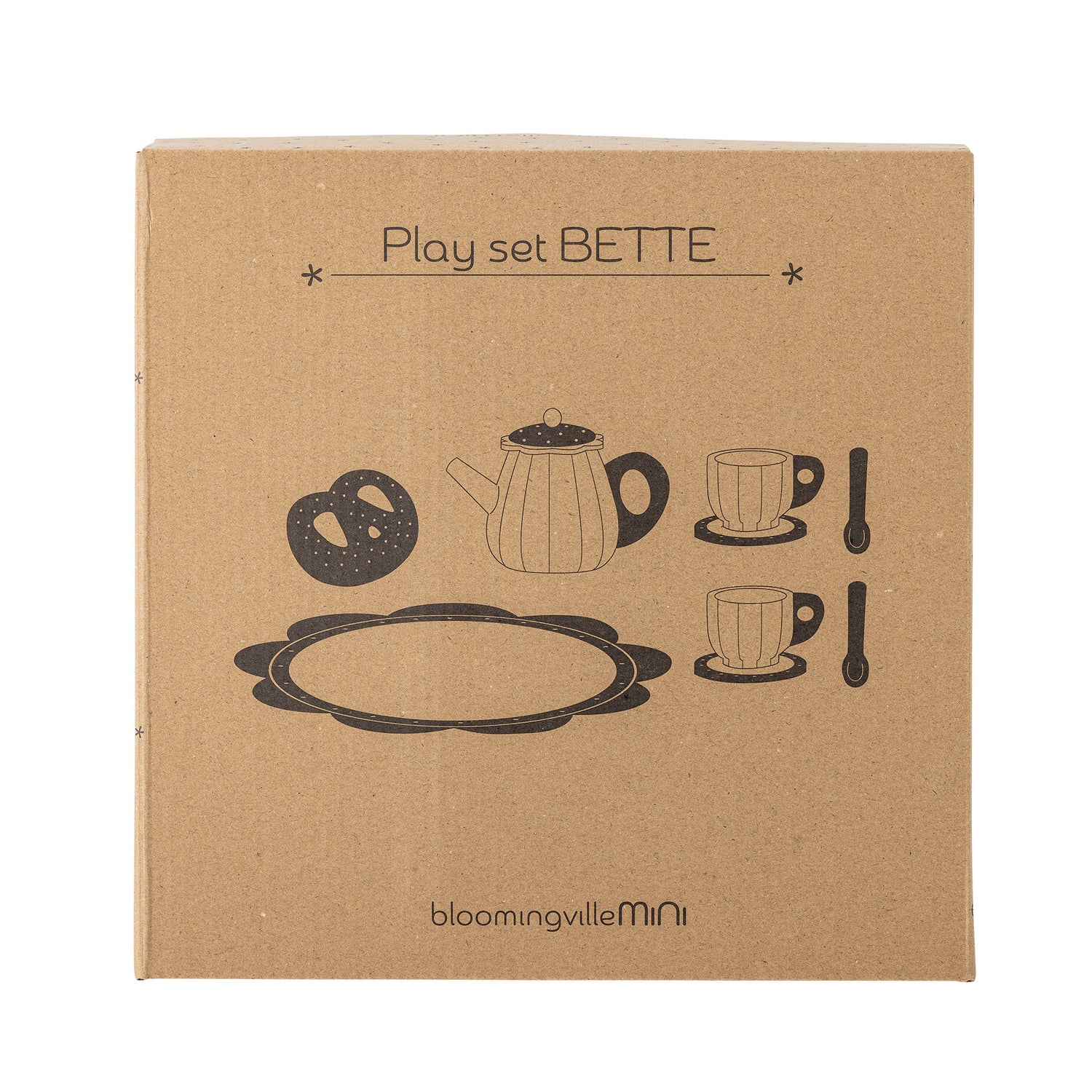 Bloomingville MINI Bette Legetøj, Køkkensæt, Brun, FSC®100%, MDF