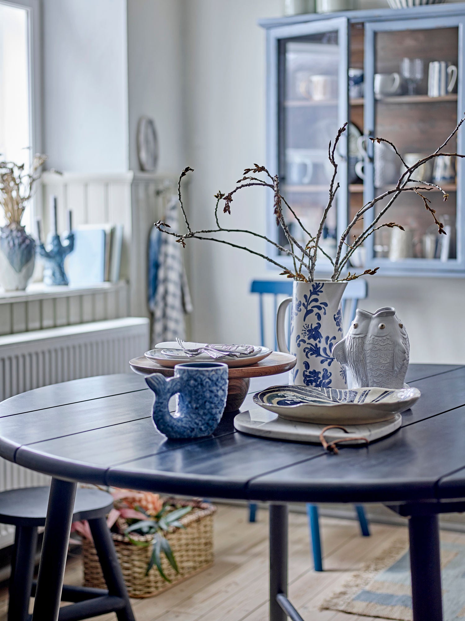 Creative Collection Ariella Vase, Blå, Stentøj