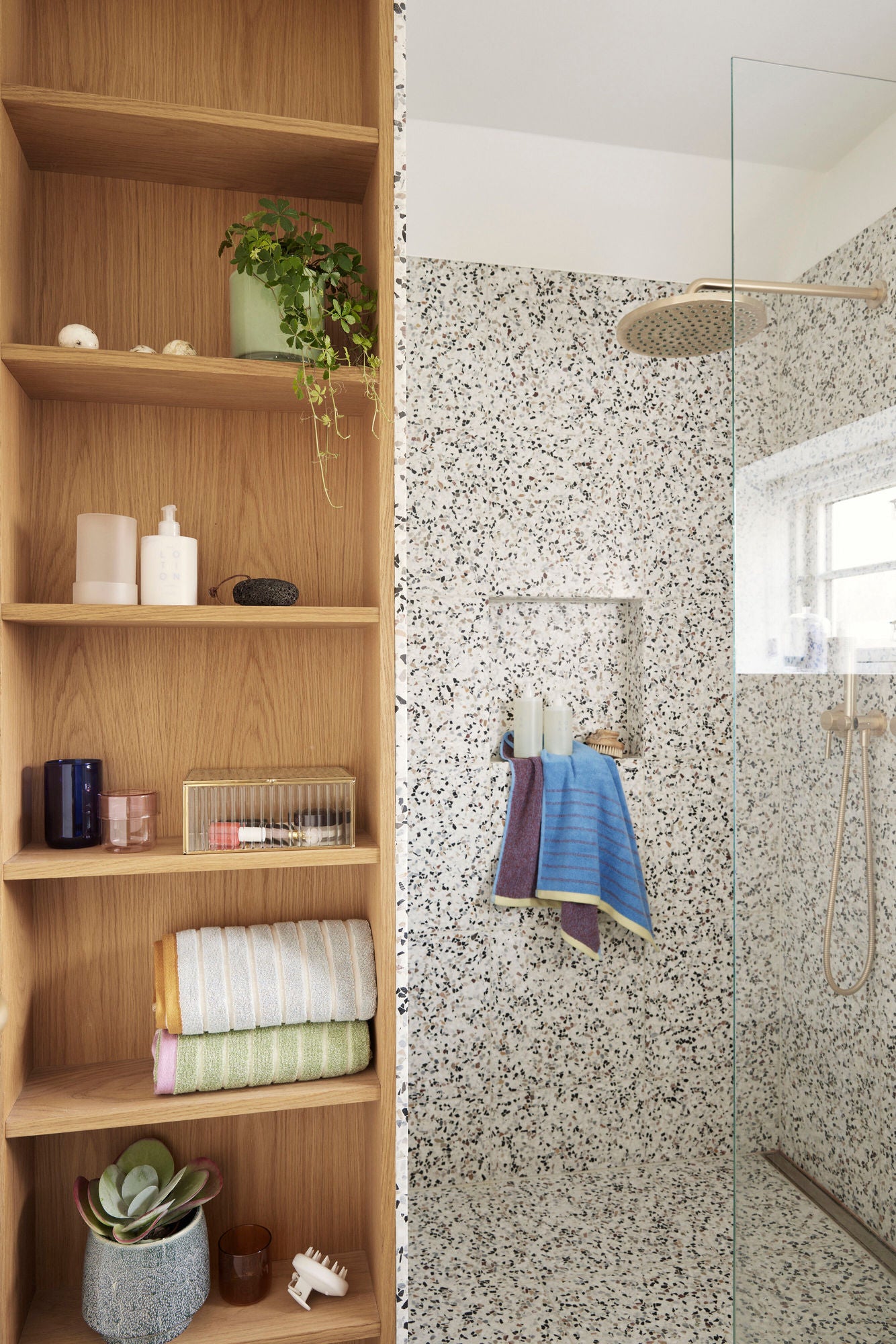 Hübsch Promenade Håndklæde Large Lilla/Blå