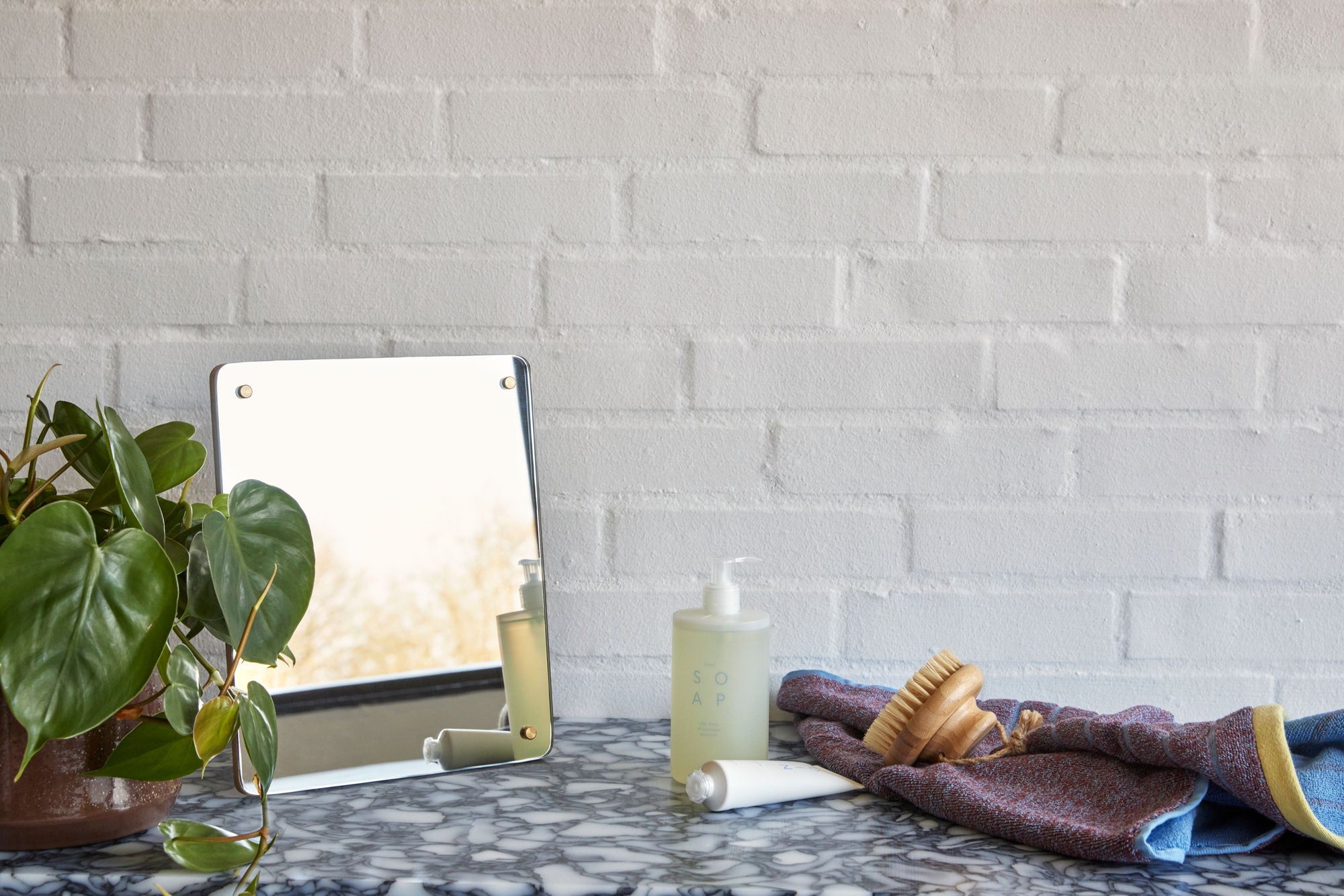 Hübsch Promenade Håndklæde Large Lilla/Blå