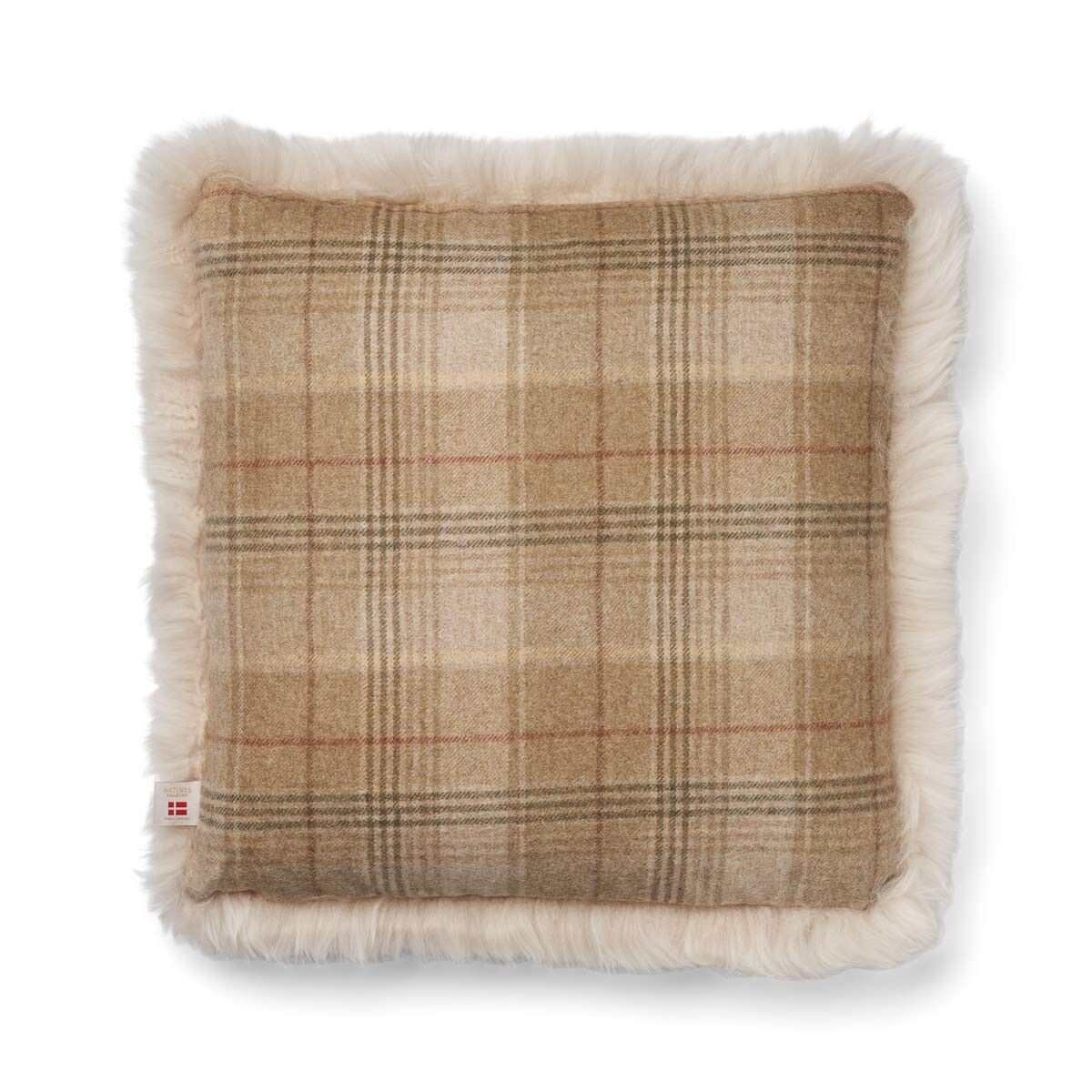 Checked Collection | Uldpude | Langhåret | 52x52 cm