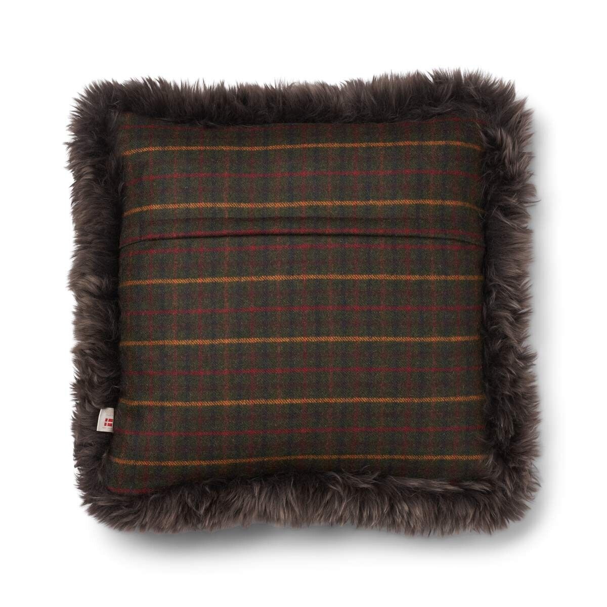 Checked Collection | Uldpude | Langhåret | Dobbeltsidet | 52x52 cm