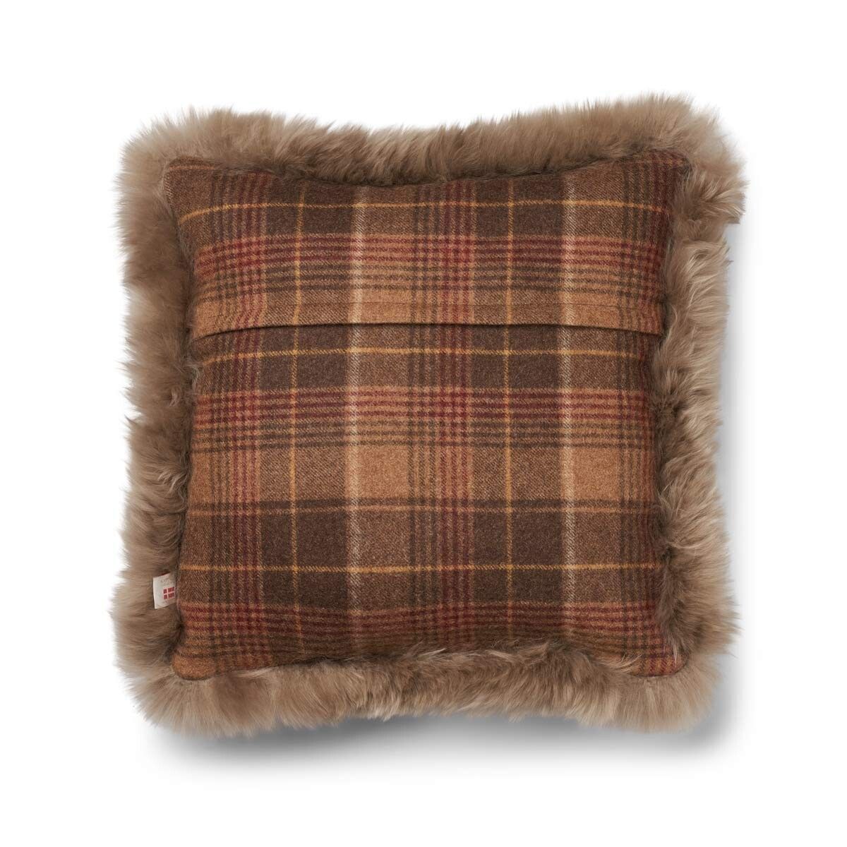 Checked Collection | Uldpude | Langhåret | Dobbeltsidet | 52x52 cm