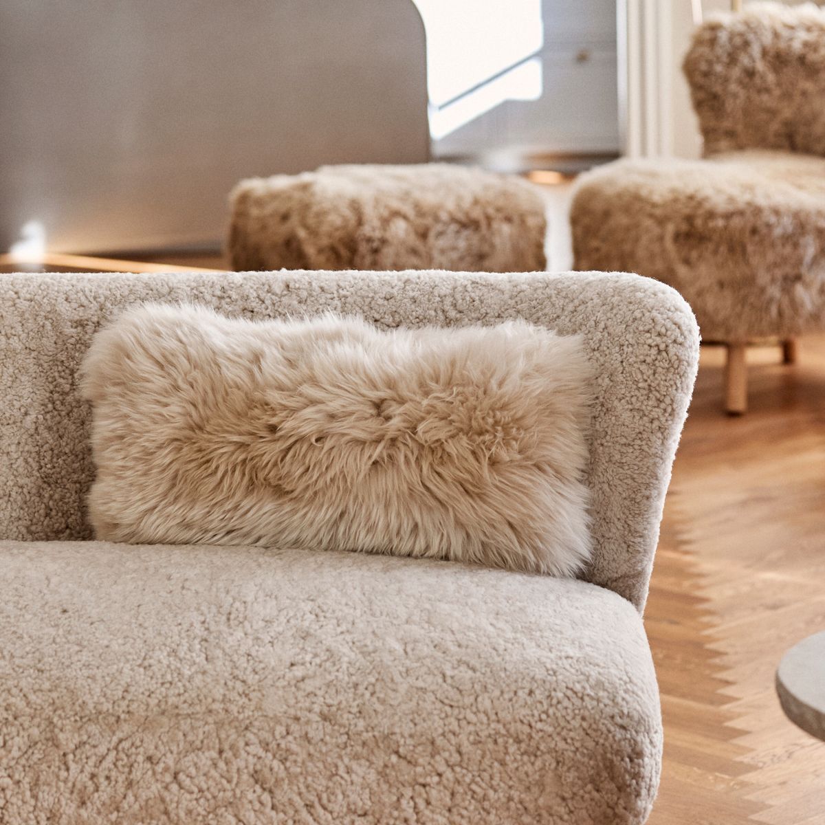 Lammeskindpude | Langhåret | New Zealand | 28x56 cm