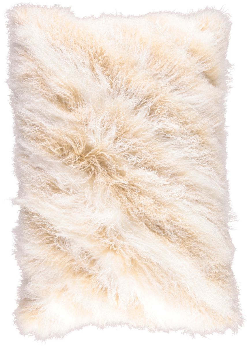 Lammeskindspude | Krøllet | Tibet | 60x90 cm