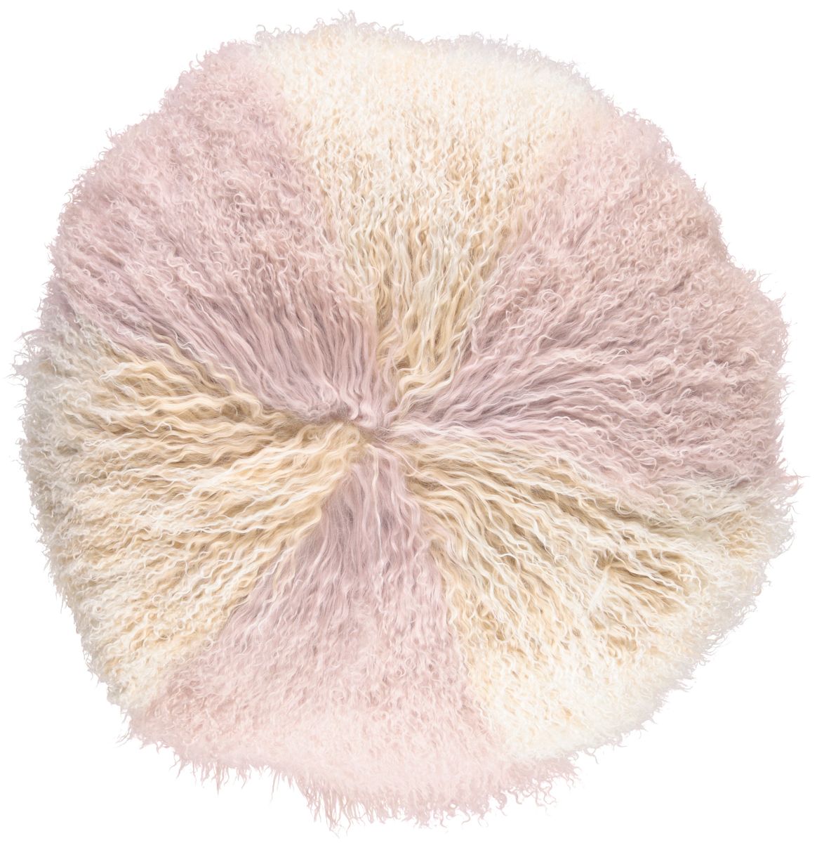 Lammeskindspude | Krøllet | Tibet | Ø45 cm, Ø62 cm & Ø38 cm