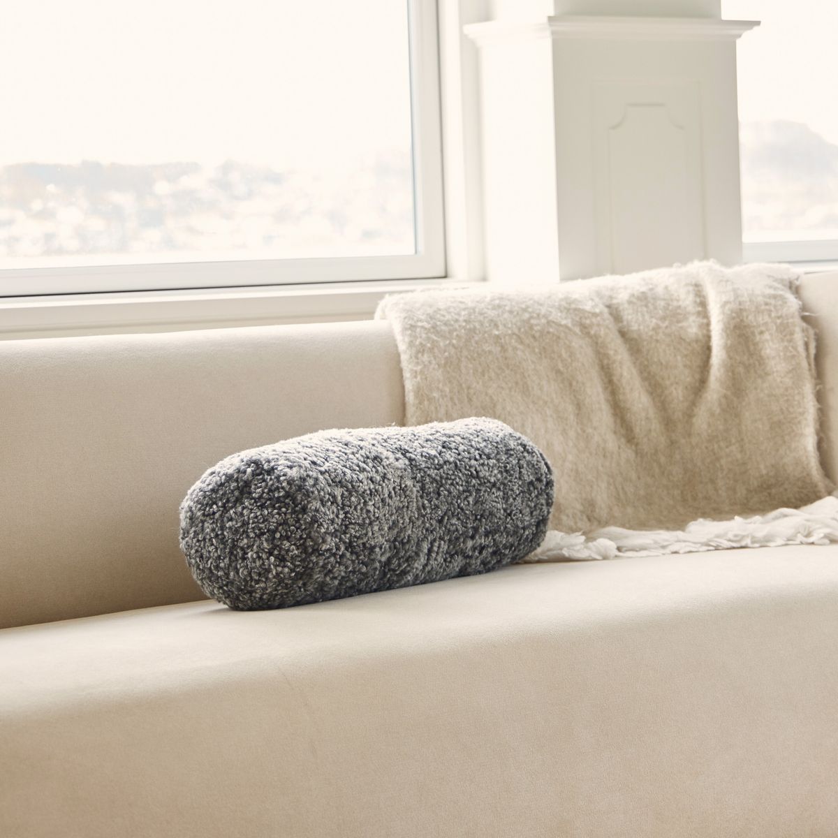 Bolsterpude | Korthåret | New Zealand | Ø20xL52 cm