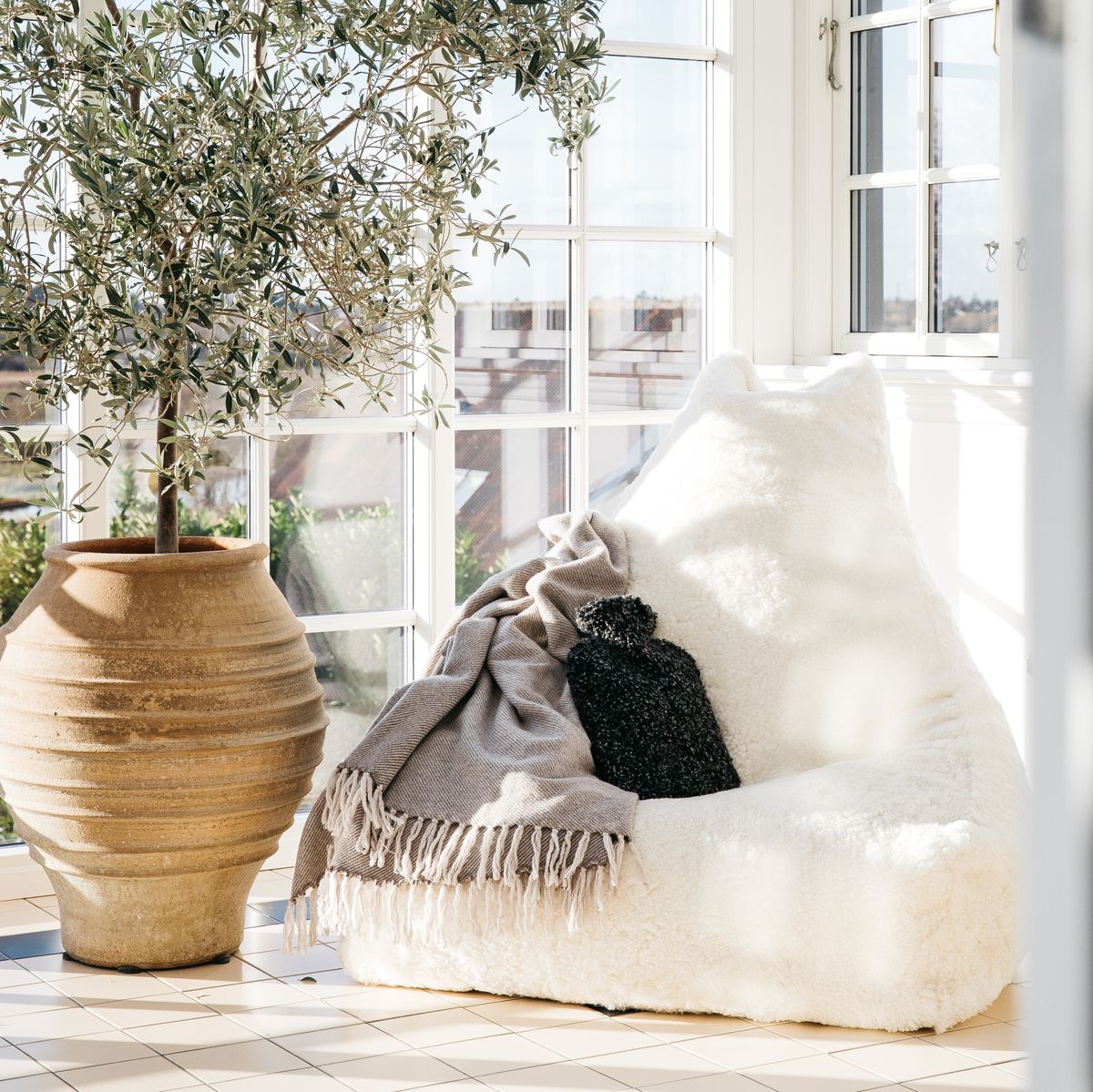 Sækkestol | Korthåret | New Zealand | 100x100x80 cm