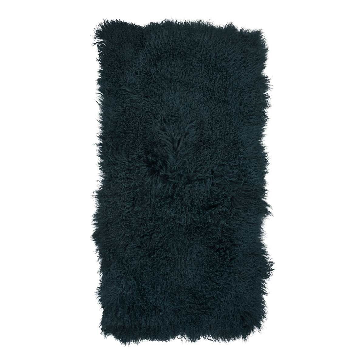 Lammeskindsplaid | Krøllet | Tibet | 60x120 cm