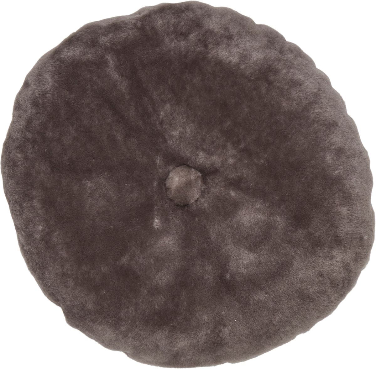 Lammeskindspude | Moccasin | Dobbeltsidet | Ø45 cm