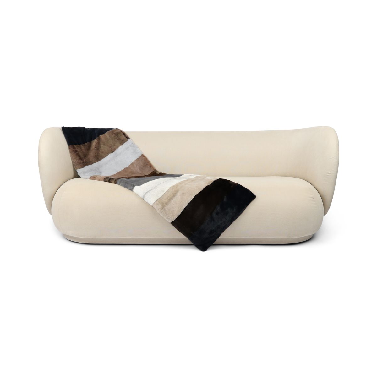 Minkplaid | Cashmerebagside | Multifarvet | 52x156 cm